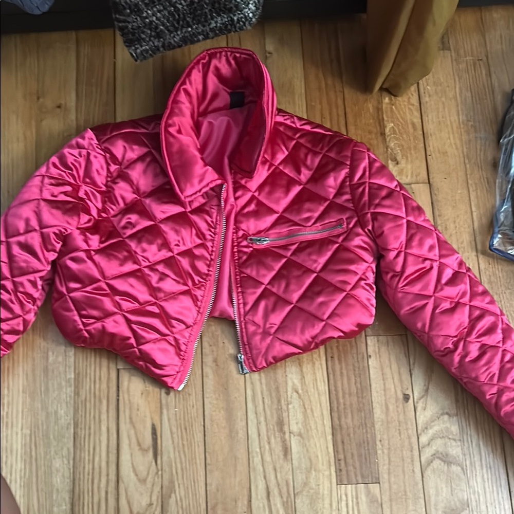 Chic Pink Quilted Jacket